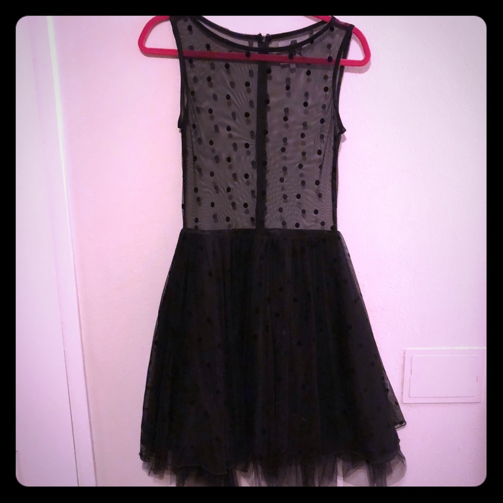 modcloth black polka dot dress